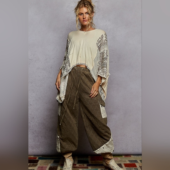 POL Cream and Brown Patterned Top - Picture 5 of 5